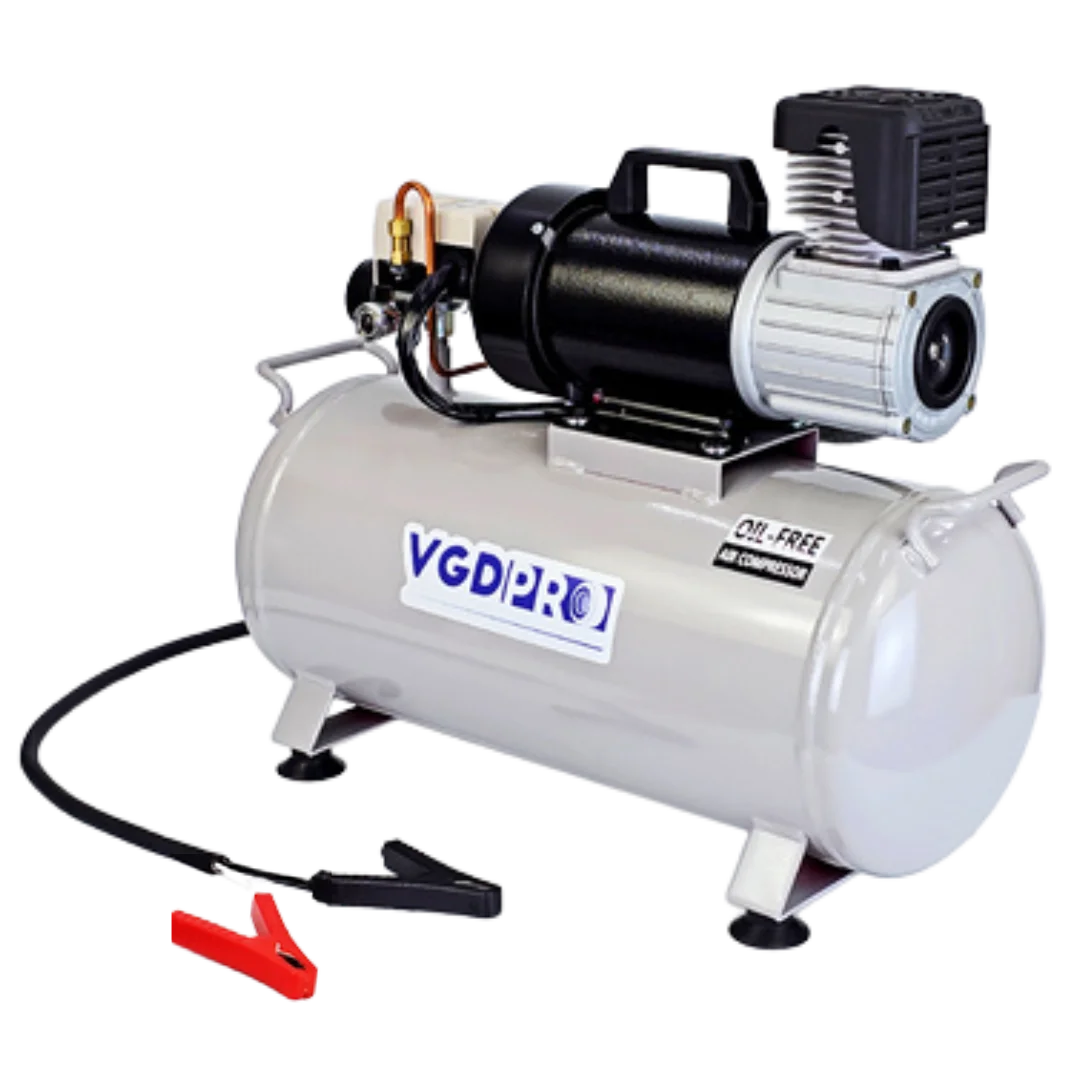 VGDPRO 24V DC Oil Free Weatherproof Air Compressor with 25 Liter Tank