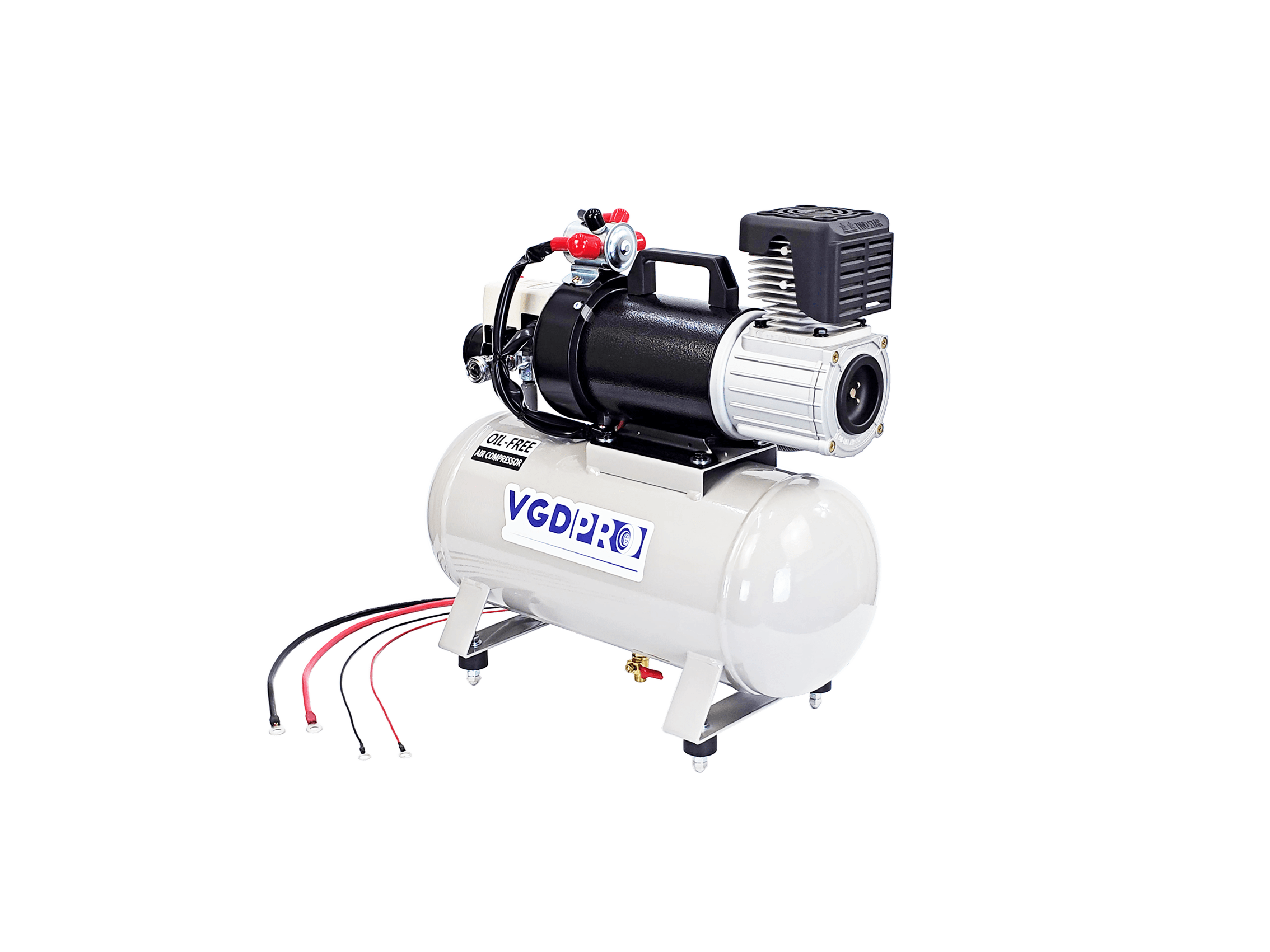 VGDPRO 24V DC Oil Free Weatherproof Air Compressor with 12 Liter Tank Onboard Series